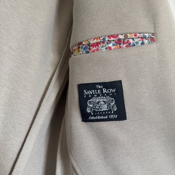 Savile Row Hudson Light Weight 2-Button Stretch Blazer Jacket - Picture 4 of 5